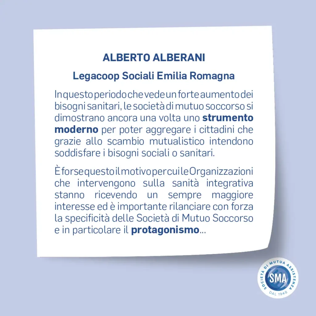 La voce degli stakeholder: Alberto Alberani, LEGACOOP SOCIALI Emilia Romagna. SMA