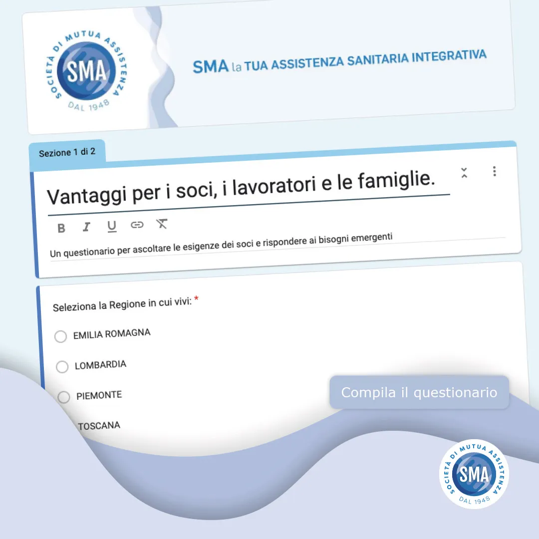 Sma Mutua, Questionario di ascolto dei soci.
